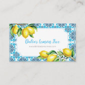 Lemon Watercolor Business Card Visitenkarte (Vorderseite)