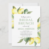 Lemon Watercolor Citrus Modern Bridal Brunch Einladung (Vorderseite)