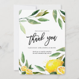 Lemon Watercolor Dankeschön-Karte Dankeskarte