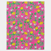 lemon watercolor fleecedecke (Vorderseite)