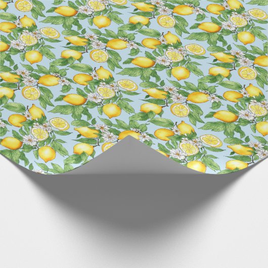 Lemon Watercolor Geschenkpapier (Ecke)