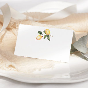 Lemon Watercolor Hochzeit Platzkarten