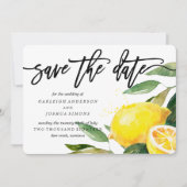 Lemon Watercolor Save the Date Script (Vorderseite)