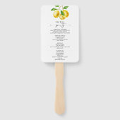 Lemon Watercolor Wedding Program Fächer (Rückseite)