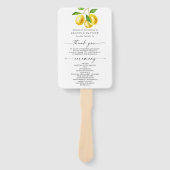 Lemon Watercolor Wedding Program Fächer (Vorderseite)