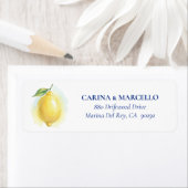  Lemon Watercolor Wedding Return Address (Insitu)