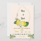 Lemon Wedding Einladung in bright colors (Vorderseite)