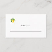 Lemon Wedding Flat Platzkarte (Vorderseite)