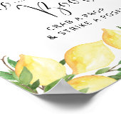 Lemon Wedding Foto Booth Sign Poster (Ecke)