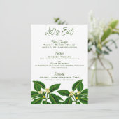 Lemon Wedding Menu Cards Menükarte (Stehend Vorderseite)
