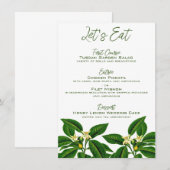 Lemon Wedding Menu Cards Menükarte (Vorne/Hinten)