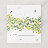 Lemon Wedding Platzkarte (Außenseite Aufgefaltet)