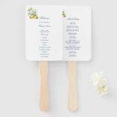 Lemon Wedding Program Hand Fan Fächer (Vorne und Hinten)