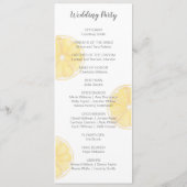 Lemon Wedding Program Programm (Rückseite)