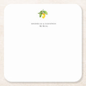 Lemon Wedding Rechteckiger Pappuntersetzer (Vorderseite)
