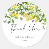 Lemon Wedding Runder Aufkleber (Vorderseite)
