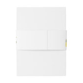 Lemon Wedding Rustic Foliage Monogram Botanisch Einladungsbanderole (Rückseitenbeispiel)