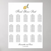 Lemon Wedding Seating Chart | Amalfi Coast Wedding Poster (Vorne)