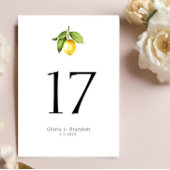 Lemon Wedding Tischnummer Card