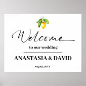 Lemon Wedding Welcome Poster (Vorne)