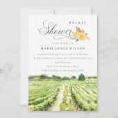 Lemon Weinkeller und Brautparty Einladung (Vorderseite)