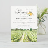 Lemon Weinkeller und Brautparty Einladung (Stehend Vorderseite)