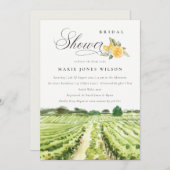 Lemon Weinkeller und Brautparty Einladung (Vorne/Hinten)