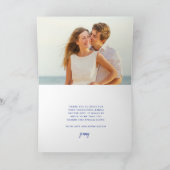 Lemon Weiß Blütenblau Tile Foto geklappt Dankeskarte (Innenseite)