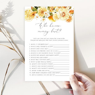 Lemon Wer das beste Baby Duschspiel kennt