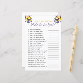 Lemon "Wer die Braut kennt" Brautparty Game