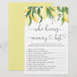 Lemon Wer Mommy Best Baby Showspiel kennt