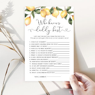 Lemon Wer Papa kennt das beste Baby-Duschspiel