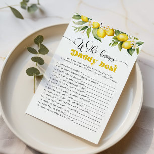 Lemon Wer Papa kennt das beste Baby-Duschspiel