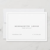 Lemon & White Blume Einfache Clean Business Card Einladung (Rückseite)