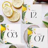 Lemon White Blume Watercolor Hochzeitstisch Nr.