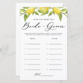 Lemon, wie alt die Braut und das Game waren (Vorne/Hinten)