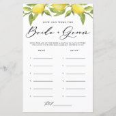 Lemon, wie alt die Braut und das Game waren (Vorderseite)