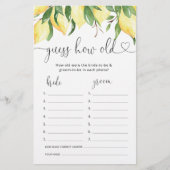 Lemon wie alt waren sie Braut Duschspiel (Vorderseite)