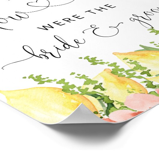 Lemon wie alt waren sie Brautparty-Spielzeichen Poster (Ecke)