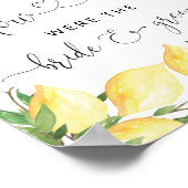 Lemon wie alt waren sie Brautparty-Spielzeichen Poster (Ecke)