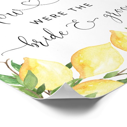 Lemon wie alt waren sie Brautparty-Spielzeichen Poster (Ecke)