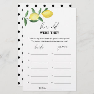 Lemon - Wie alt waren sie ein Bridgame