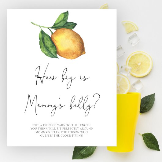 Lemon Wie groß ist das Bauchspiel der Mama Poster