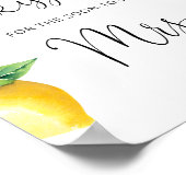 Lemon wie viele Küsse Brautparty-Poster Poster (Ecke)