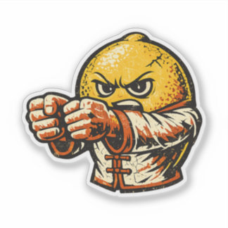 Lemon Wing Chun — Vintage Retro Street Fighter  Aufkleber