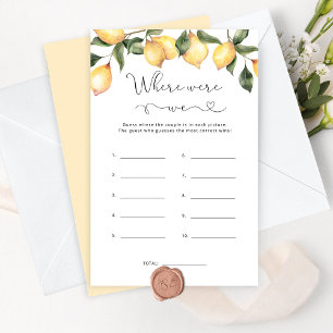 Lemon Wo waren wir Brautparty