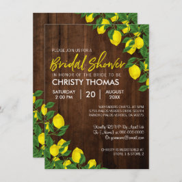 Lemon Wood Summer Brautparty Einladung