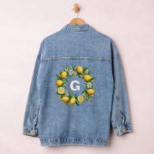 Lemon Wreath Mit Monogramm Initial Elegant Stilvol Jeansjacke (Hangar)