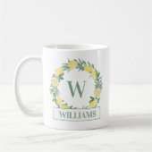 Lemon Wreath Monogram Kaffeetasse (Links)