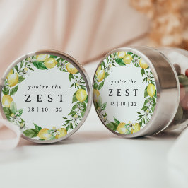 Lemon Wreath Sie sind die Zest Brautparty Gefallen Runder Aufkleber